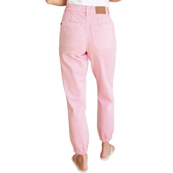 NEW JUDY BLUE regina denim jogger in pink - Picture 2 of 3